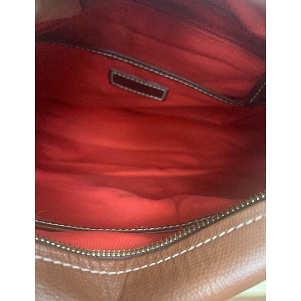 Dooney & Bourke Pebble Leather Large Tote East/West Sac Caramel Brown - Picture 10 of 17